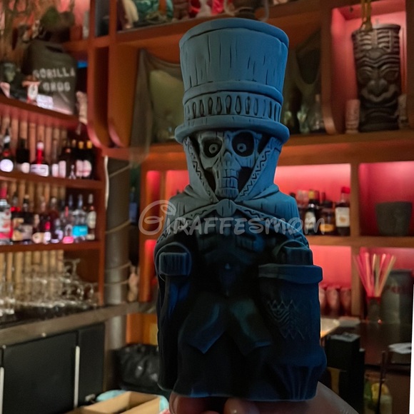 Disneyland Trader Sam’s Enchanted Tiki Bar Hatbox Ghost Tiki Mug 3rd Edition
